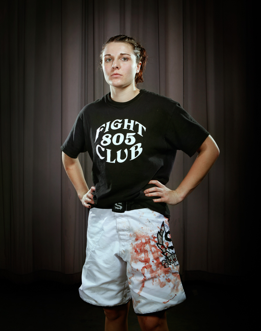 Female MMA fighter after the fight. Brett Deering